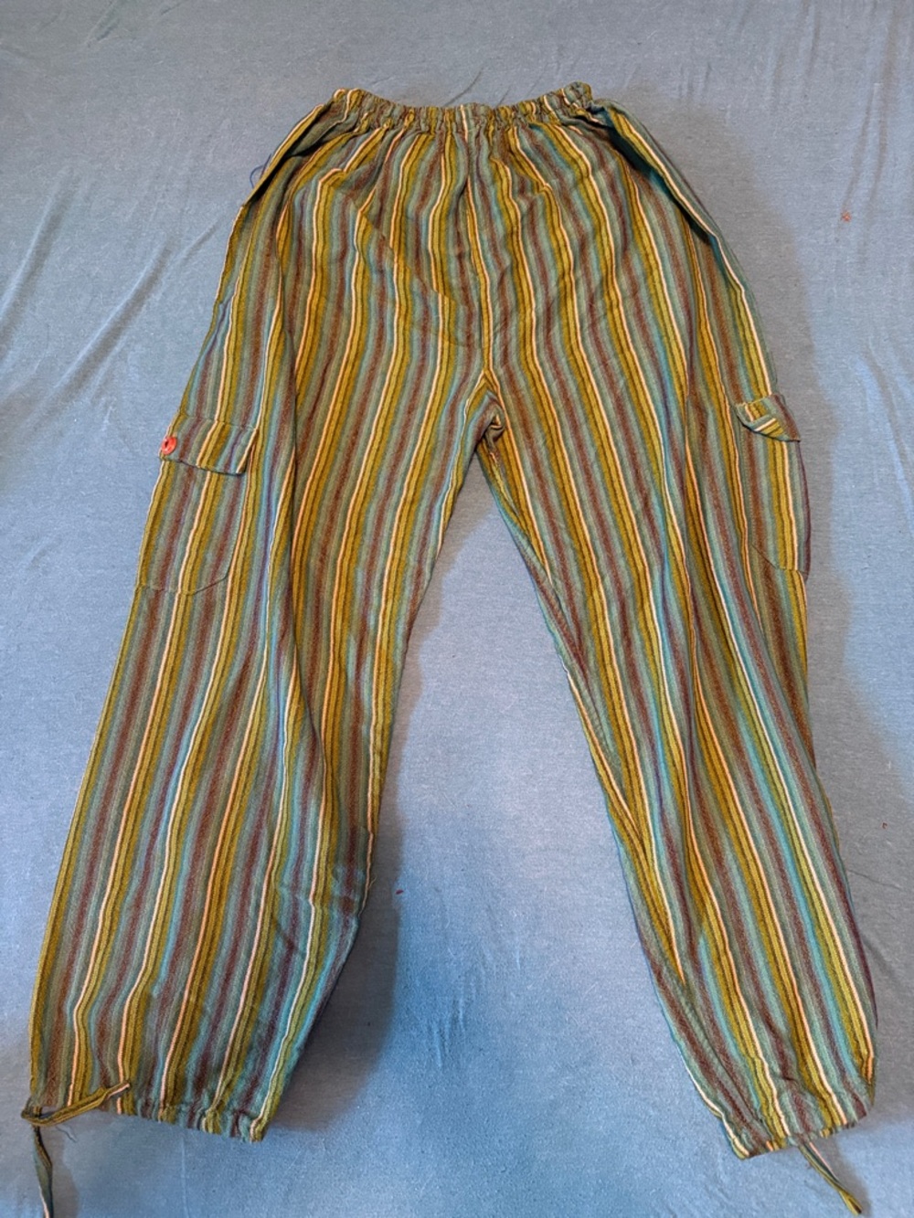 Sundance Striped Drawstring Linen Pants - Multicolor - Picture 6 of 6